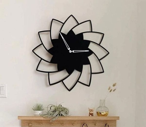 Wooden Floral Wall Clock