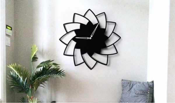 Wooden Floral Wall Clock