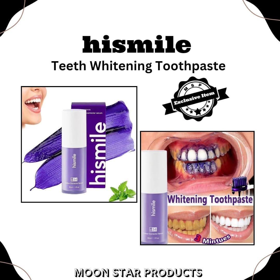 hi smileV34 colour corrector serum - Teeth whitening purple toothpaste 30ml