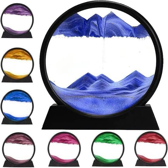 Sand Lamp | Sandilier 3d Moving Sandscapes 7 inch (random Colors)