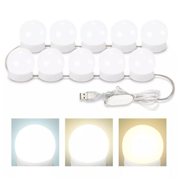 Vanity Mirror Lights (10 Dimmable Light Bulbs)